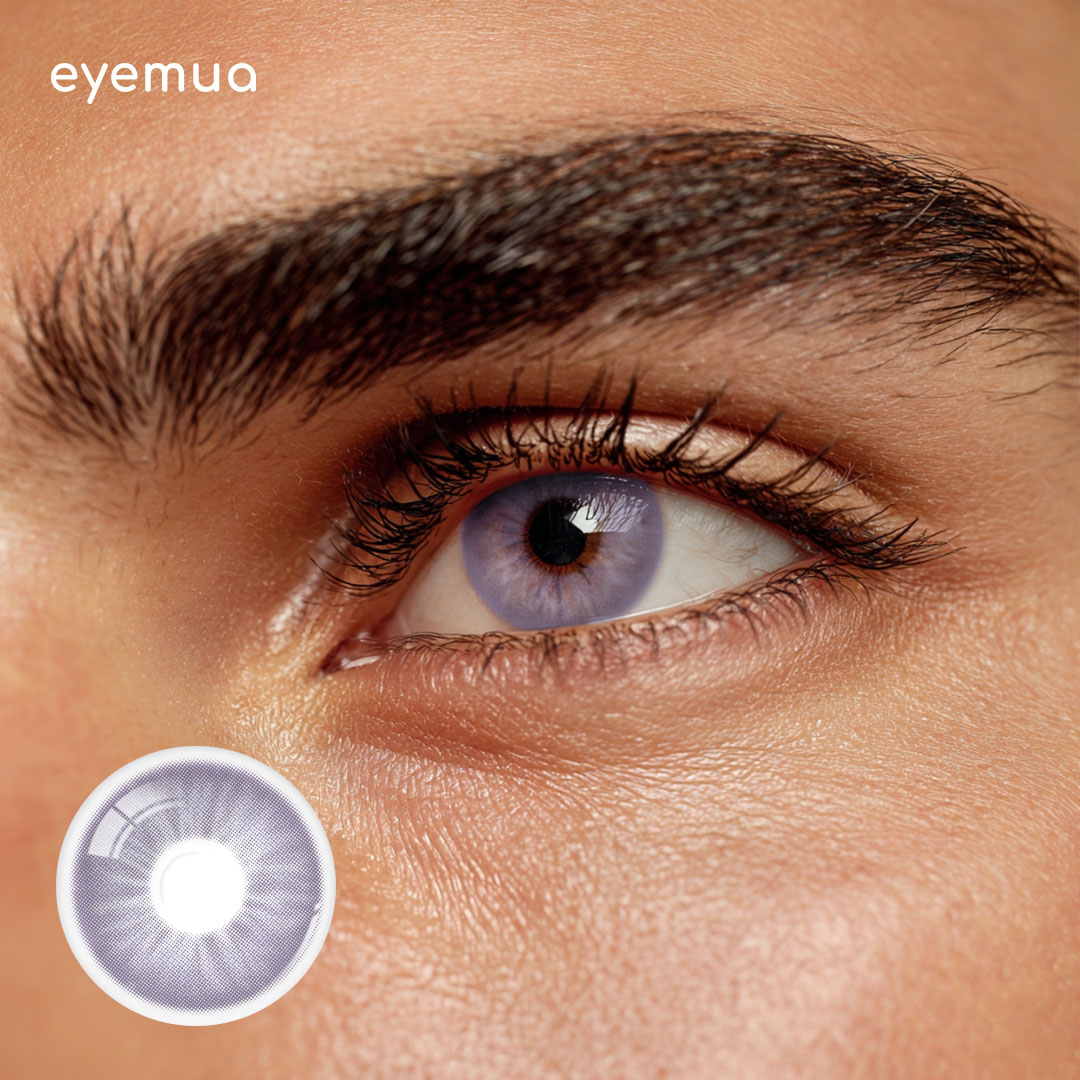 Eyemua Flourish Purple Men Colored Contact Lenses