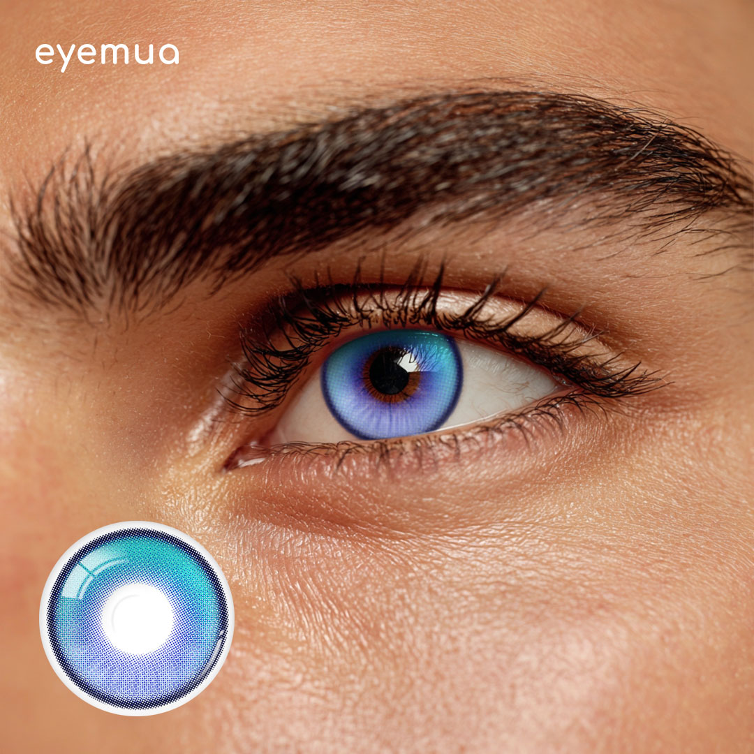 Eyemua Focus Blue Men Colored Contact Lenses