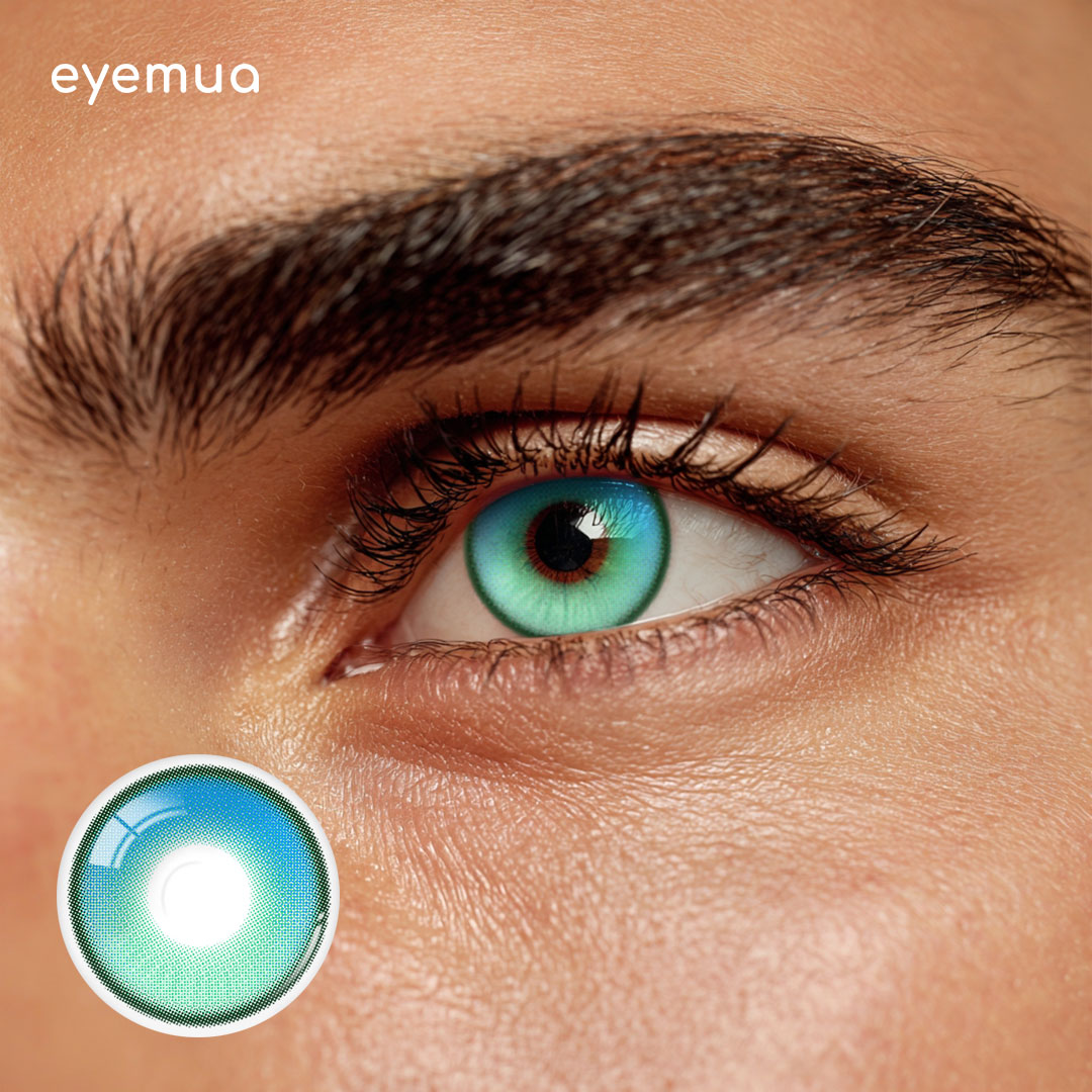 Eyemua Focus Green Men Colored Contact Lenses