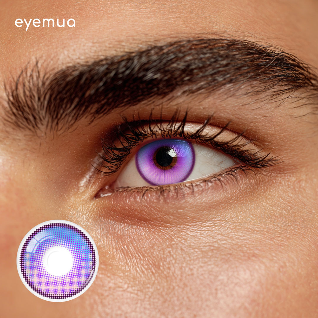 Eyemua Focus Purple Men Colored Contact Lenses