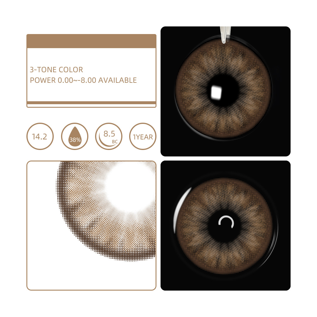 Eyemua Higanbana Brown Men Colored Contact Lenses