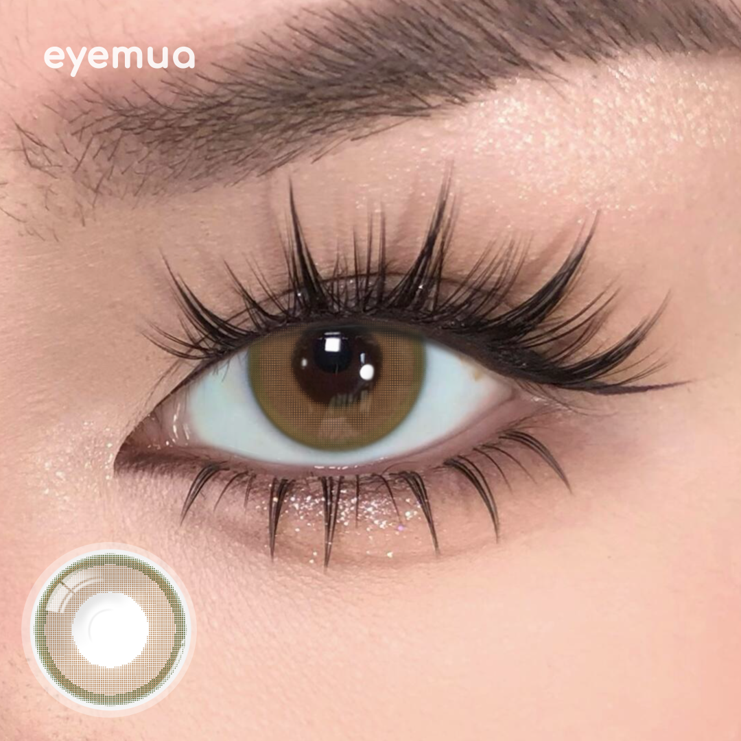 Eyemua Pistachio Brown-Green - 1 Day, 10 Pcs