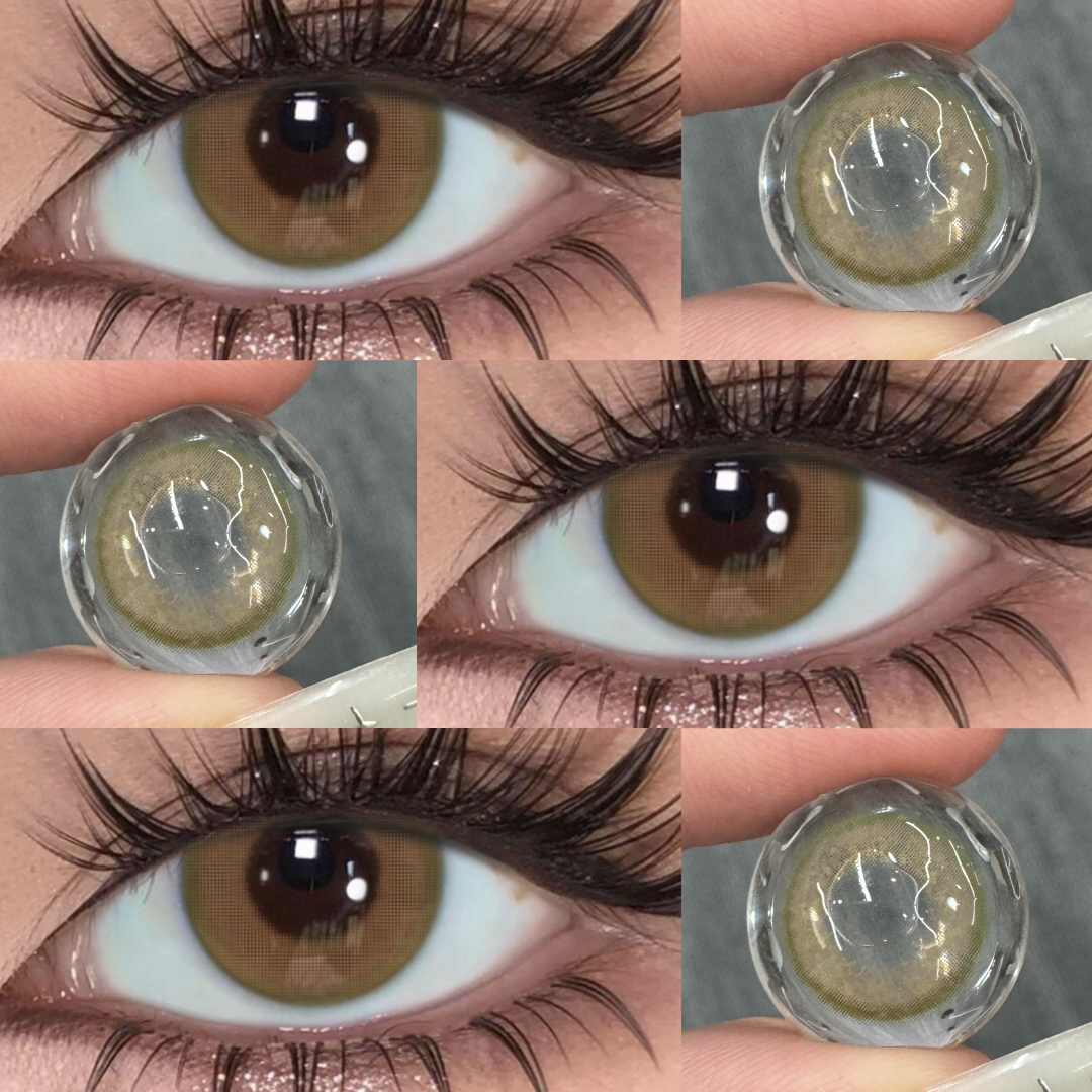 Eyemua Pistachio Brown-Green - 1 Day, 10 Pcs