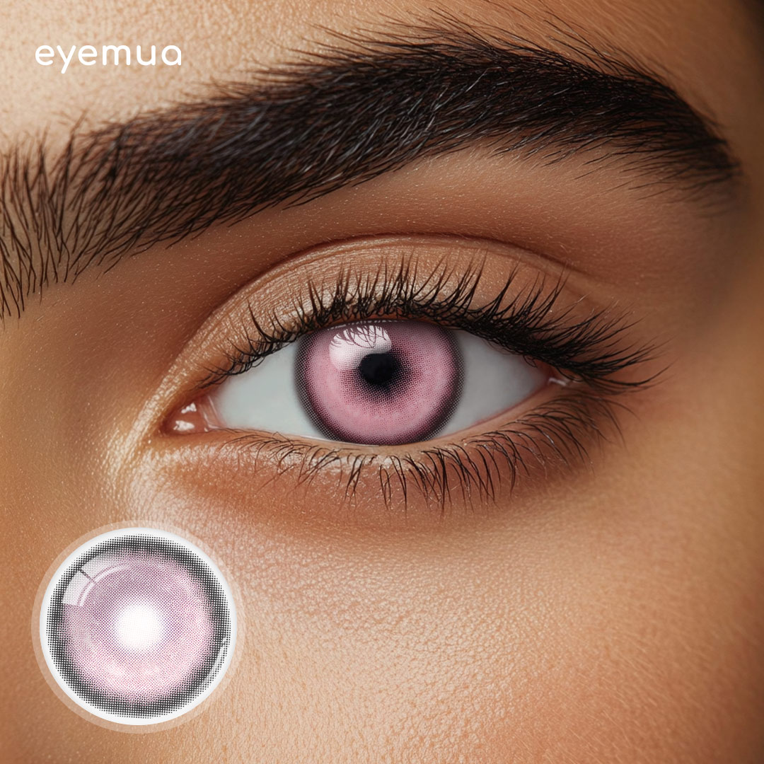 Eyemua Cosmic Veil Pink Men Colored Contact Lenses