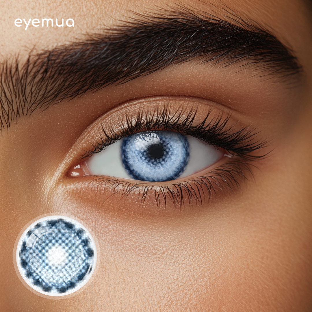 Eyemua Cosmic Veil Blue Men Colored Contact Lenses