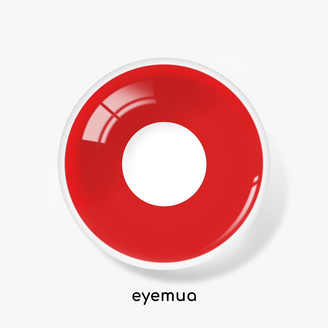 Eyemua Ruby Kiss 1-Day Lenses – Bold Red Cosplay Contacts