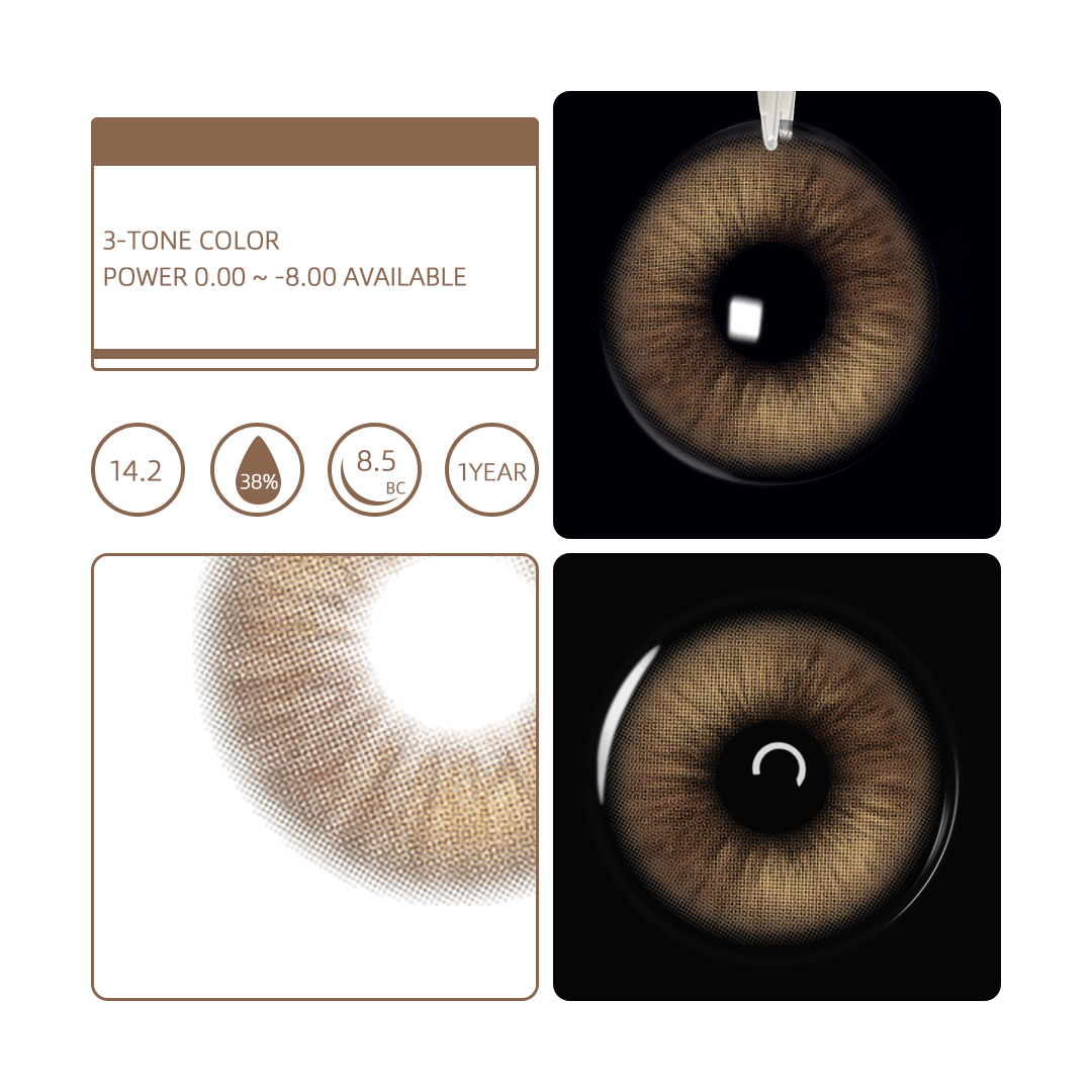 Eyemua Apollo Brown Men Colored Contact Lenses