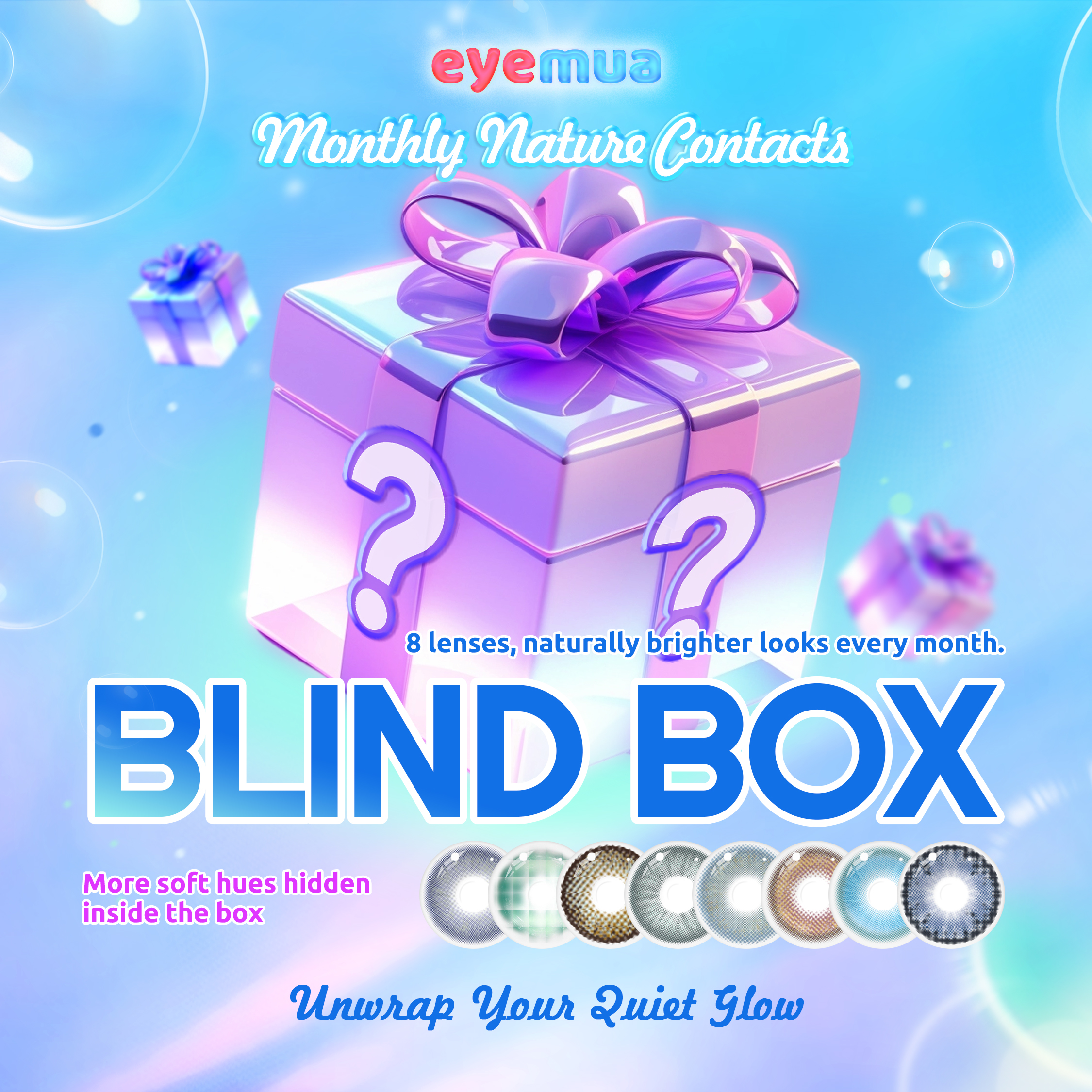 Eyemua Monthly Nature Contacts Blind Box | 8 Pairs