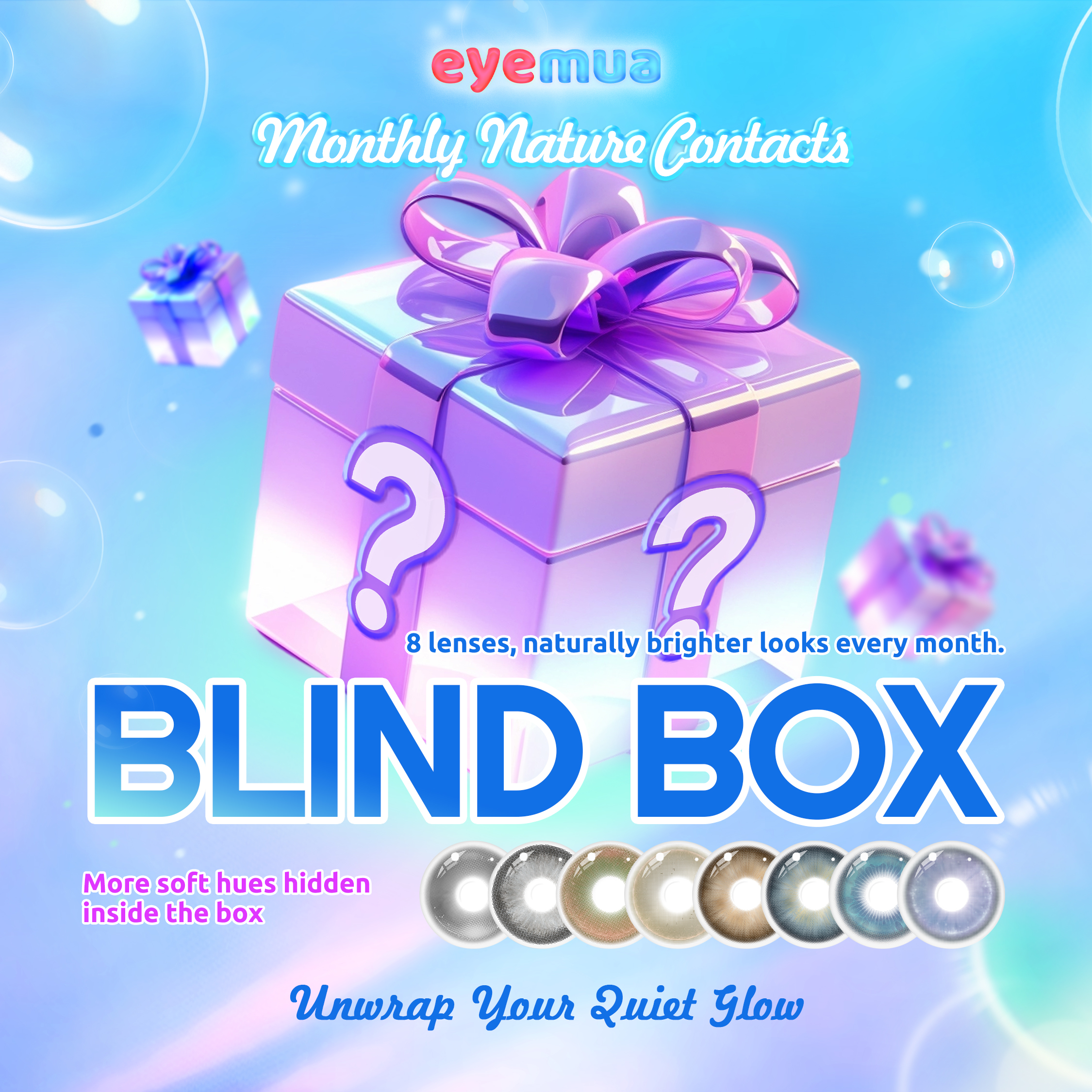 Eyemua Monthly Nature Contacts Blind Box | 8 Pairs