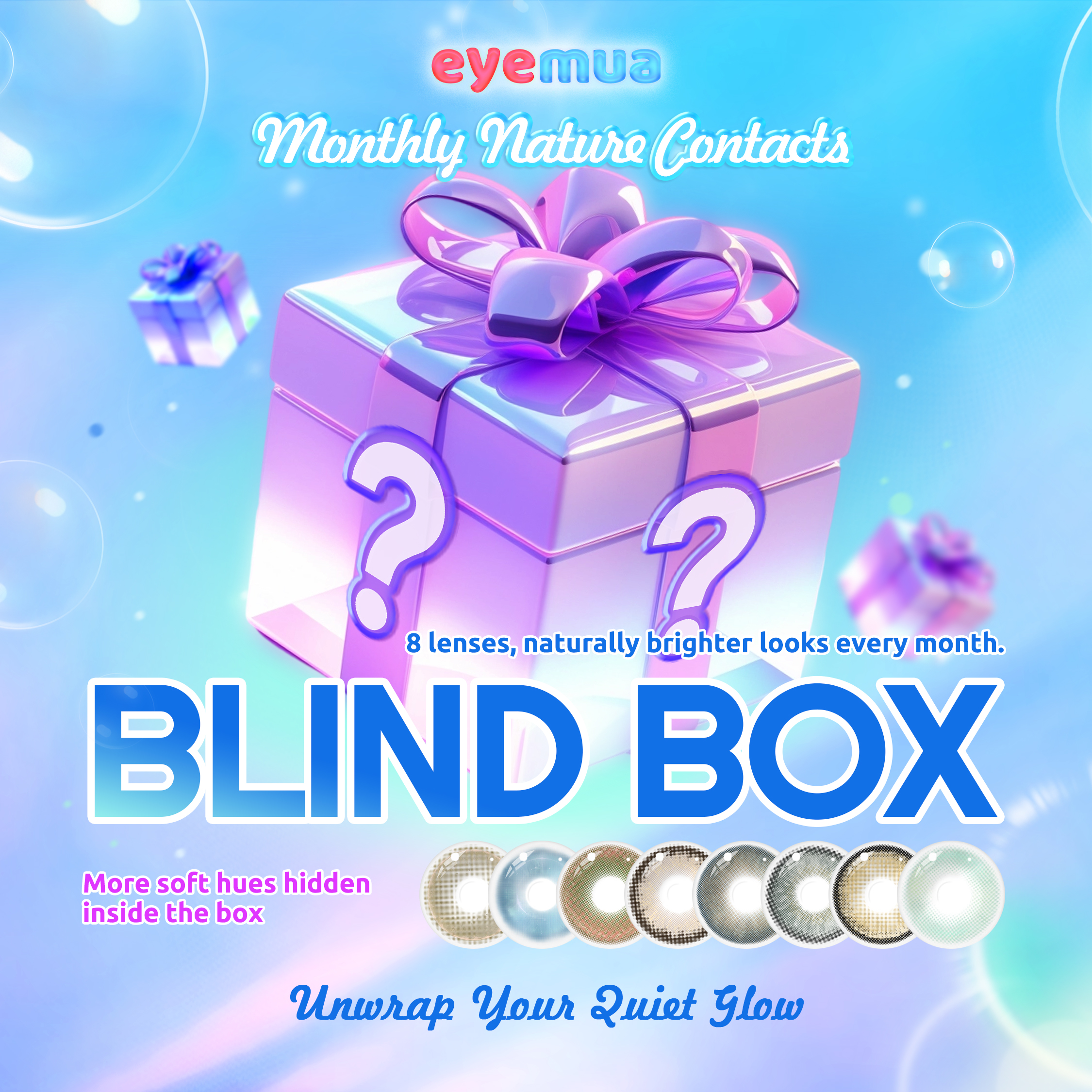 Eyemua Monthly Nature Contacts Blind Box | 8 Pairs