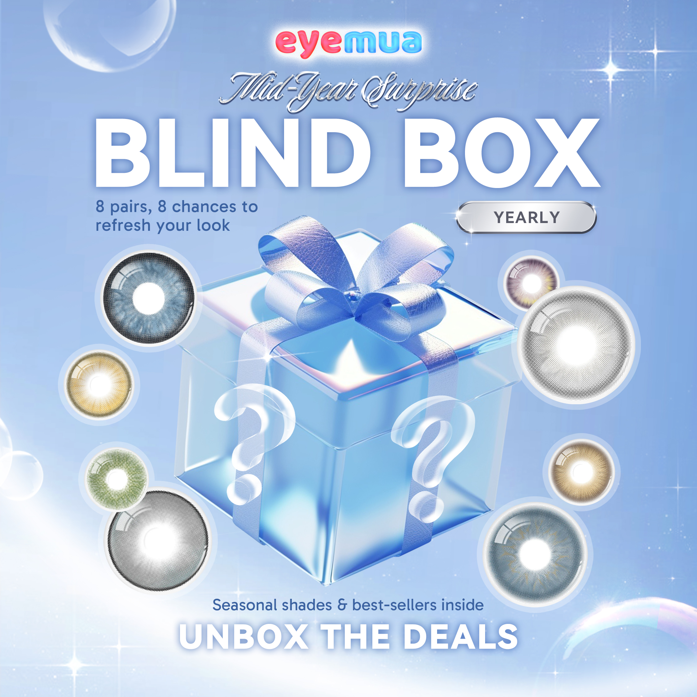 Eyemua Mid-Year Surprise Blind Box | 8 Pairs, 1 Year
