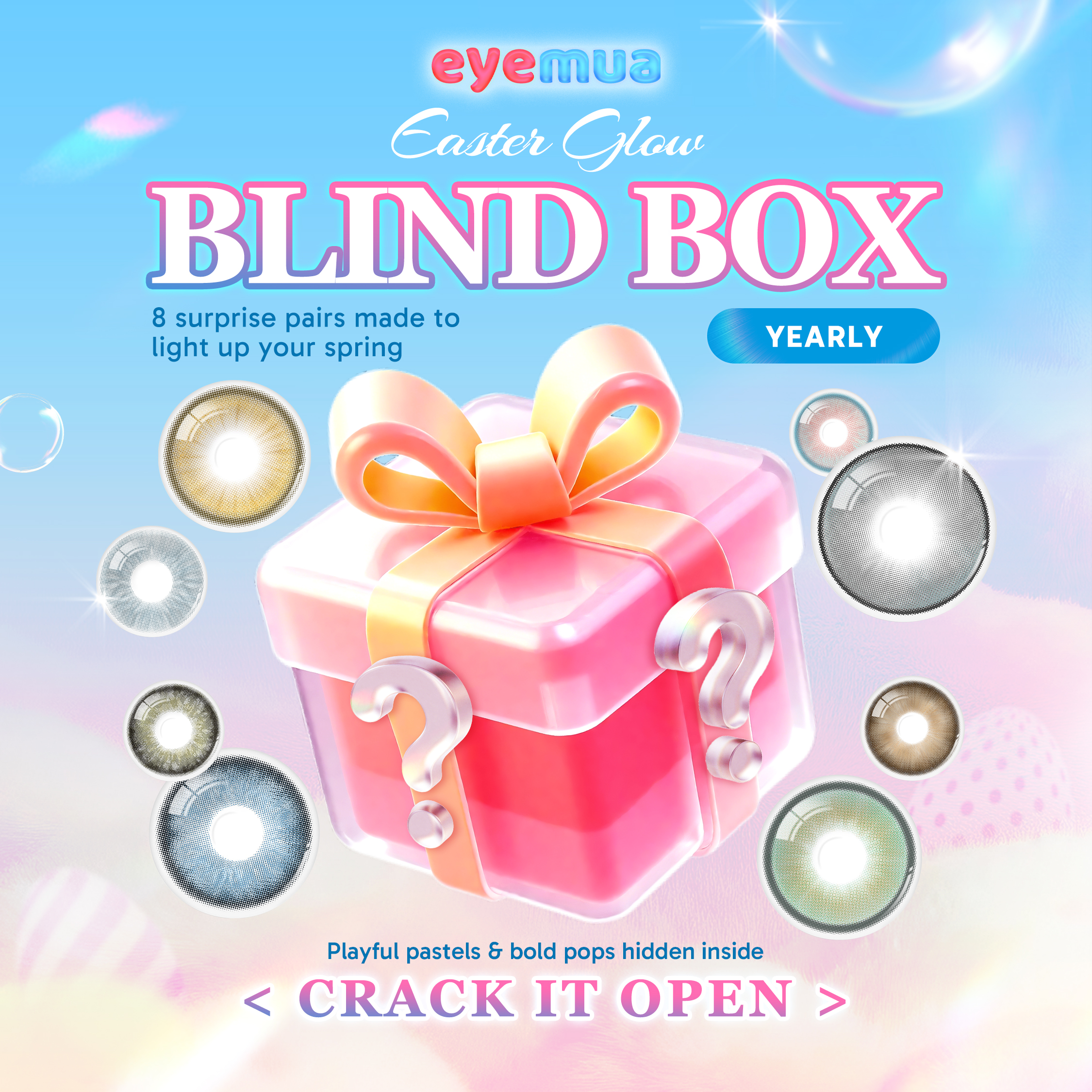 Eyemua Easter Glow Blind Box | 8 Pairs, 1 Year