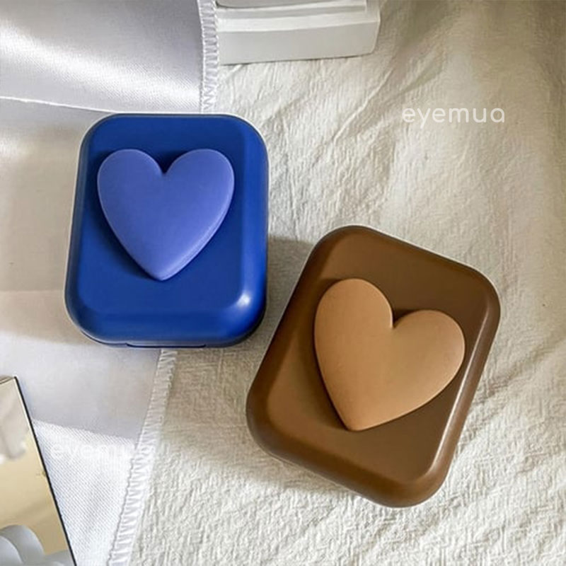 Eyemua 3D Love Heart Lens Case