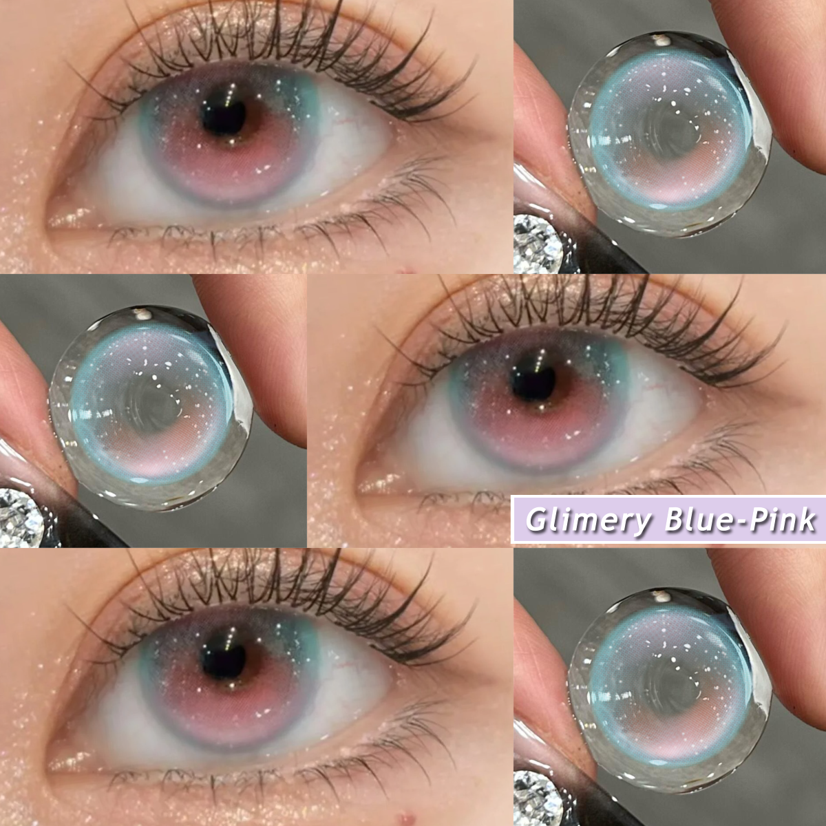 Eyemua Glimery Blue-Pink