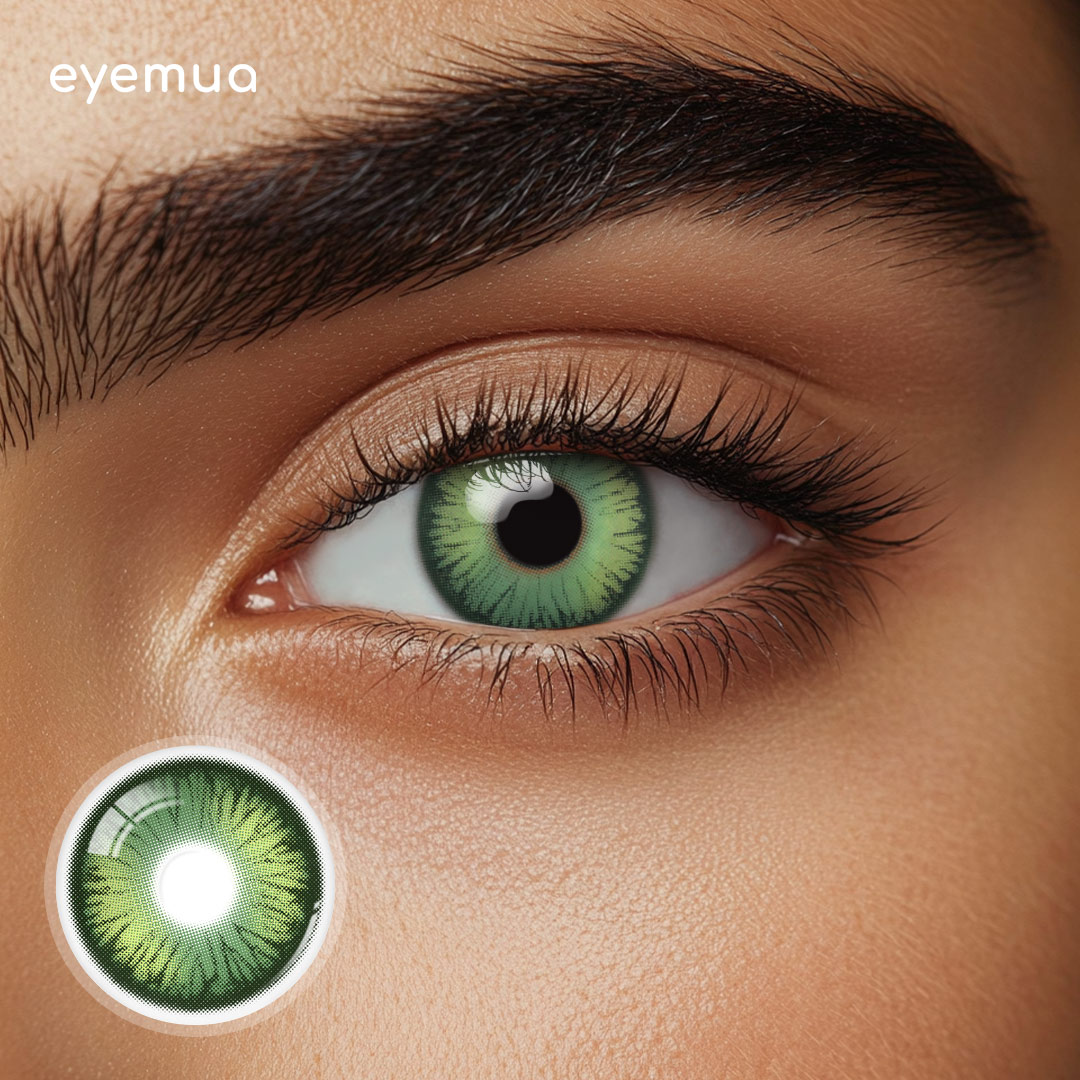 Eyemua Polo Punk Green Men Colored Contact Lenses