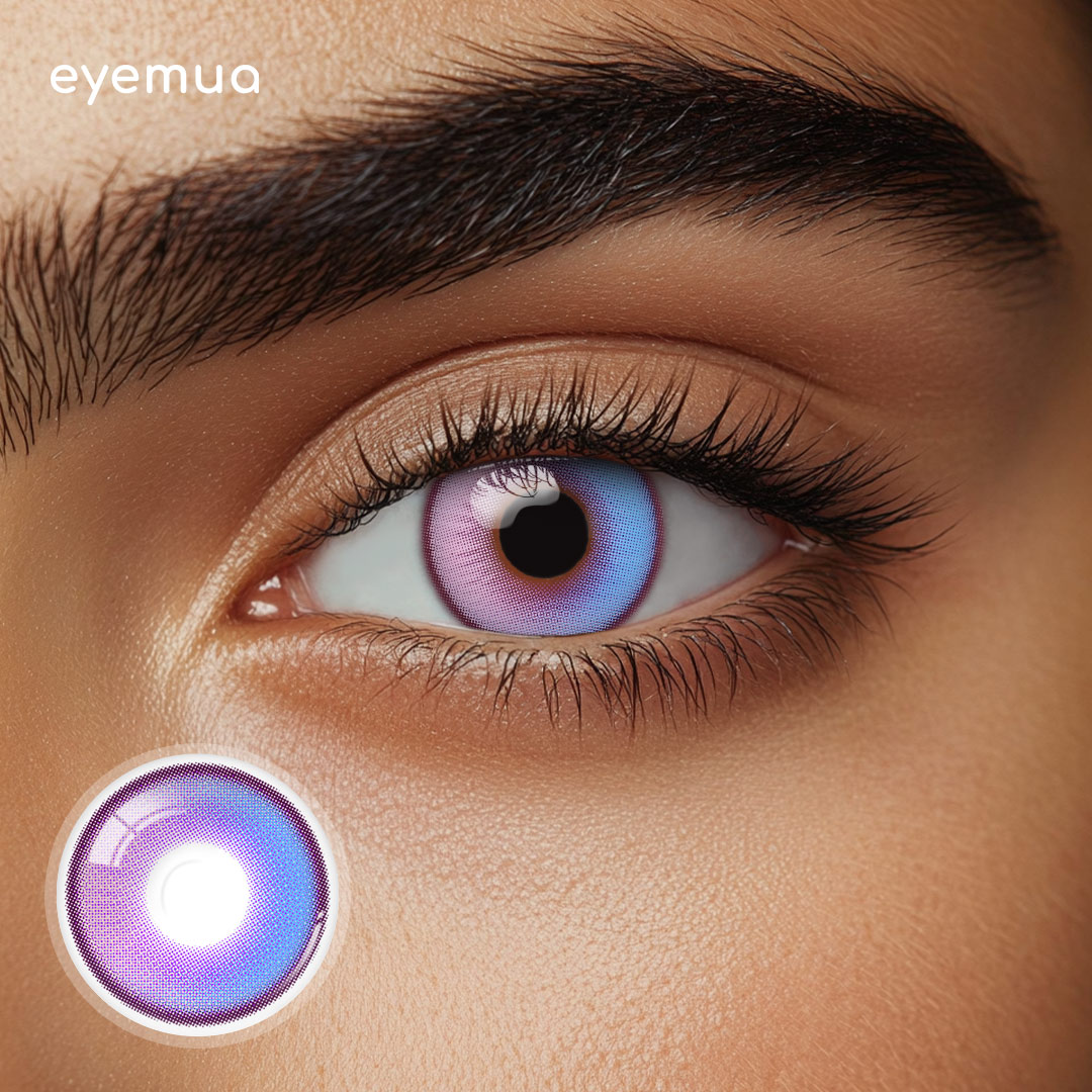 Eyemua Focus Purple Men Colored Contact Lenses