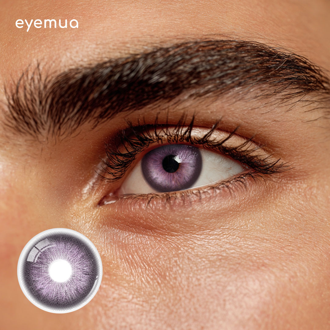 Eyemua Crystal Ice Purple Men Colored Contact Lenses