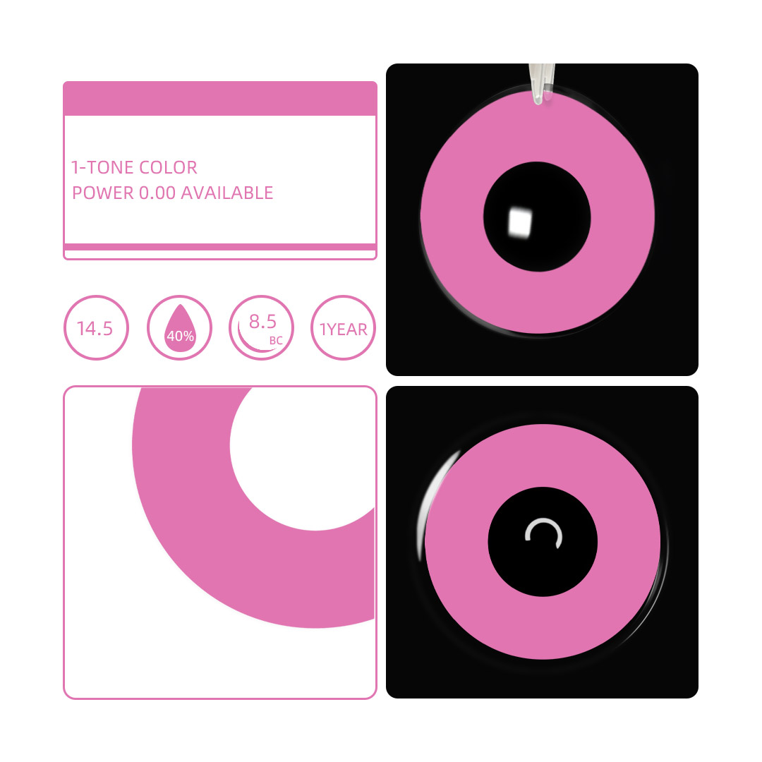 Eyemua Blank Rose Red