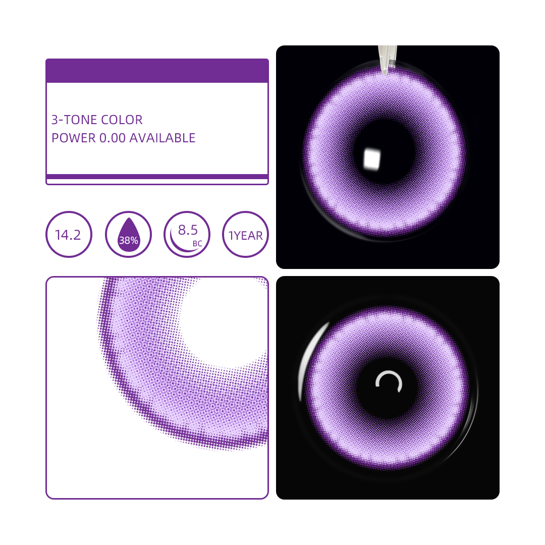 Eyemua  Glow Light Purple