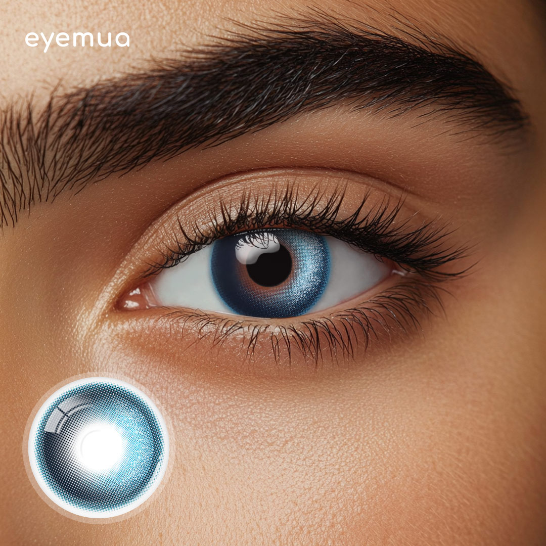 Eyemua Dazzle Doll Blue Men Colored Contact Lenses