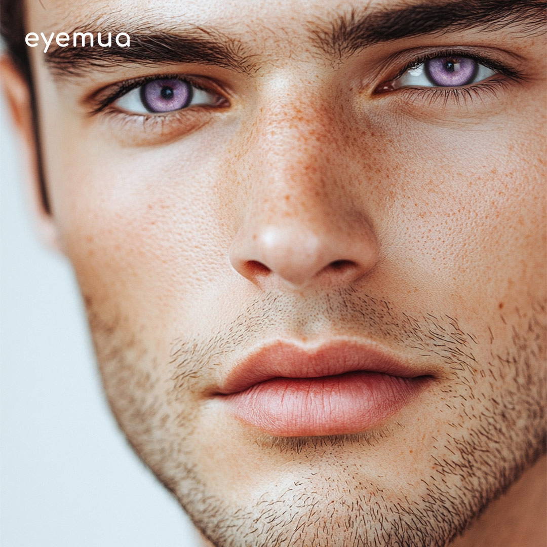 Eyemua Cosmic Veil Purple Men Colored Contact Lenses