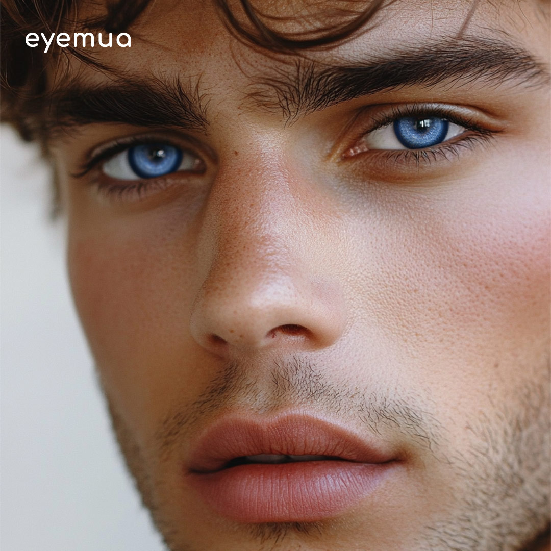 Eyemua Cosmic Veil Dark Blue Men Colored Contact Lenses