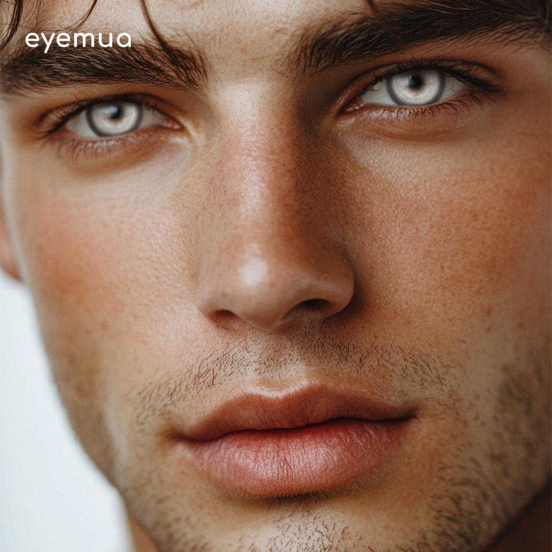 Eyemua Cosmic Veil Grey Men Colored Contact Lenses