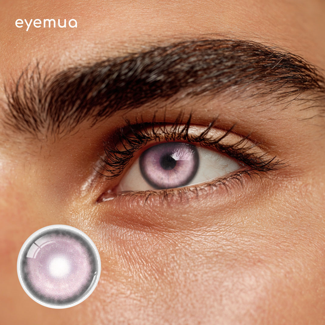 Eyemua Cosmic Veil Pink Men Colored Contact Lenses