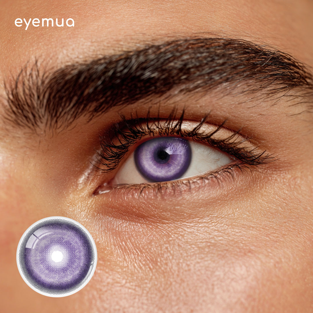Eyemua Cosmic Veil Purple Men Colored Contact Lenses