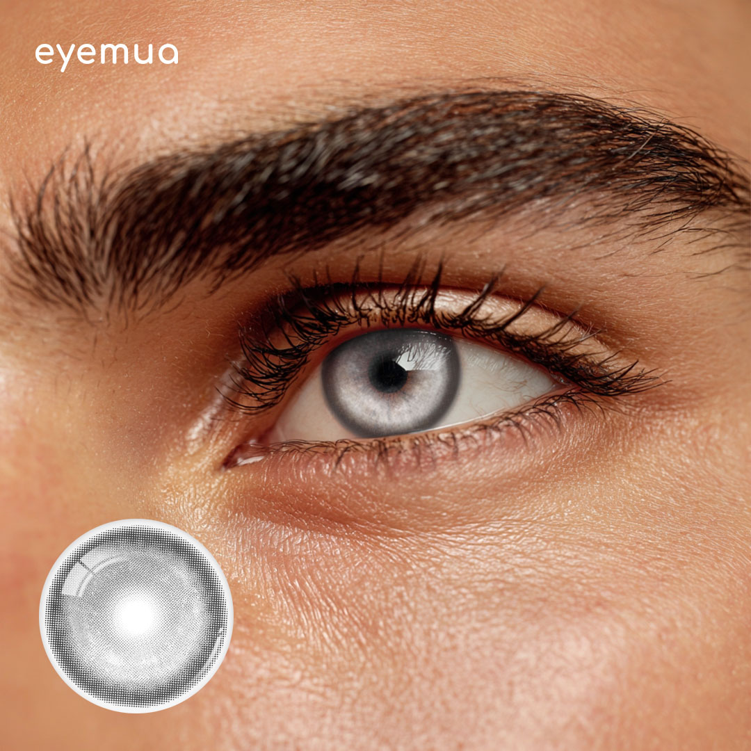 Eyemua Cosmic Veil Grey Men Colored Contact Lenses