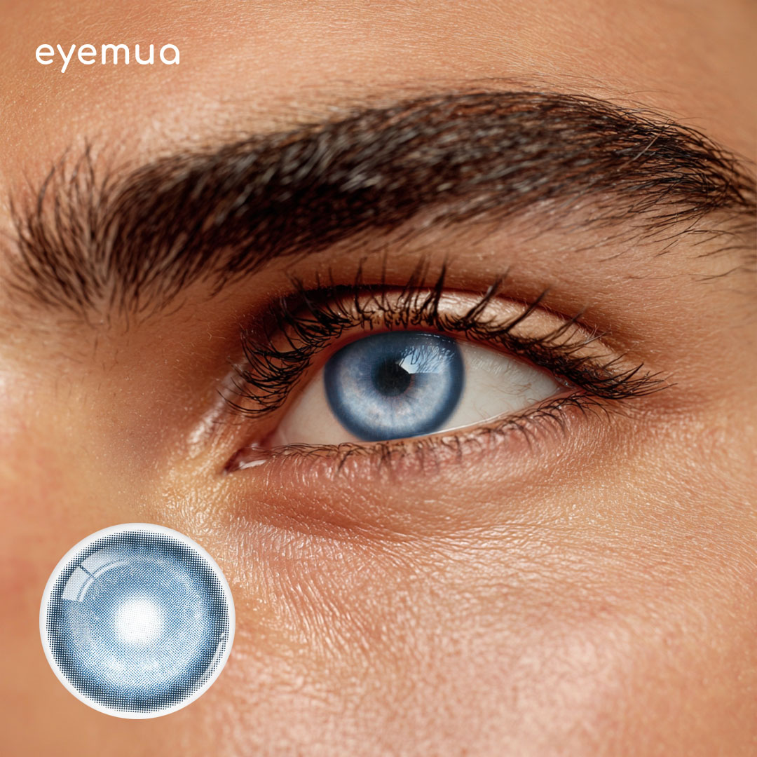 Eyemua Cosmic Veil Blue Men Colored Contact Lenses