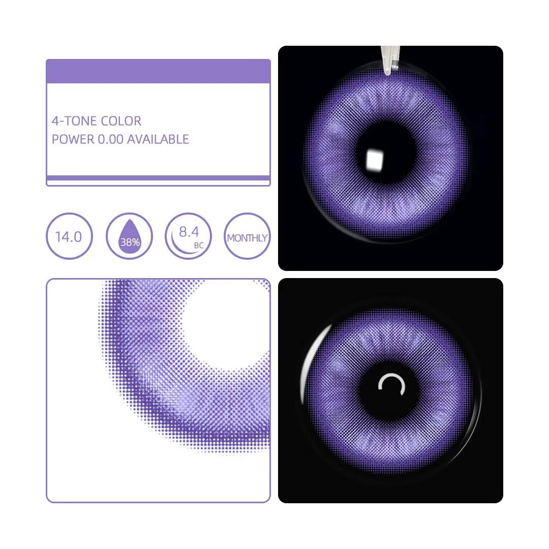 Eyemua Barbie Crystal Violet Monthly Lenses – Violet Doll Look