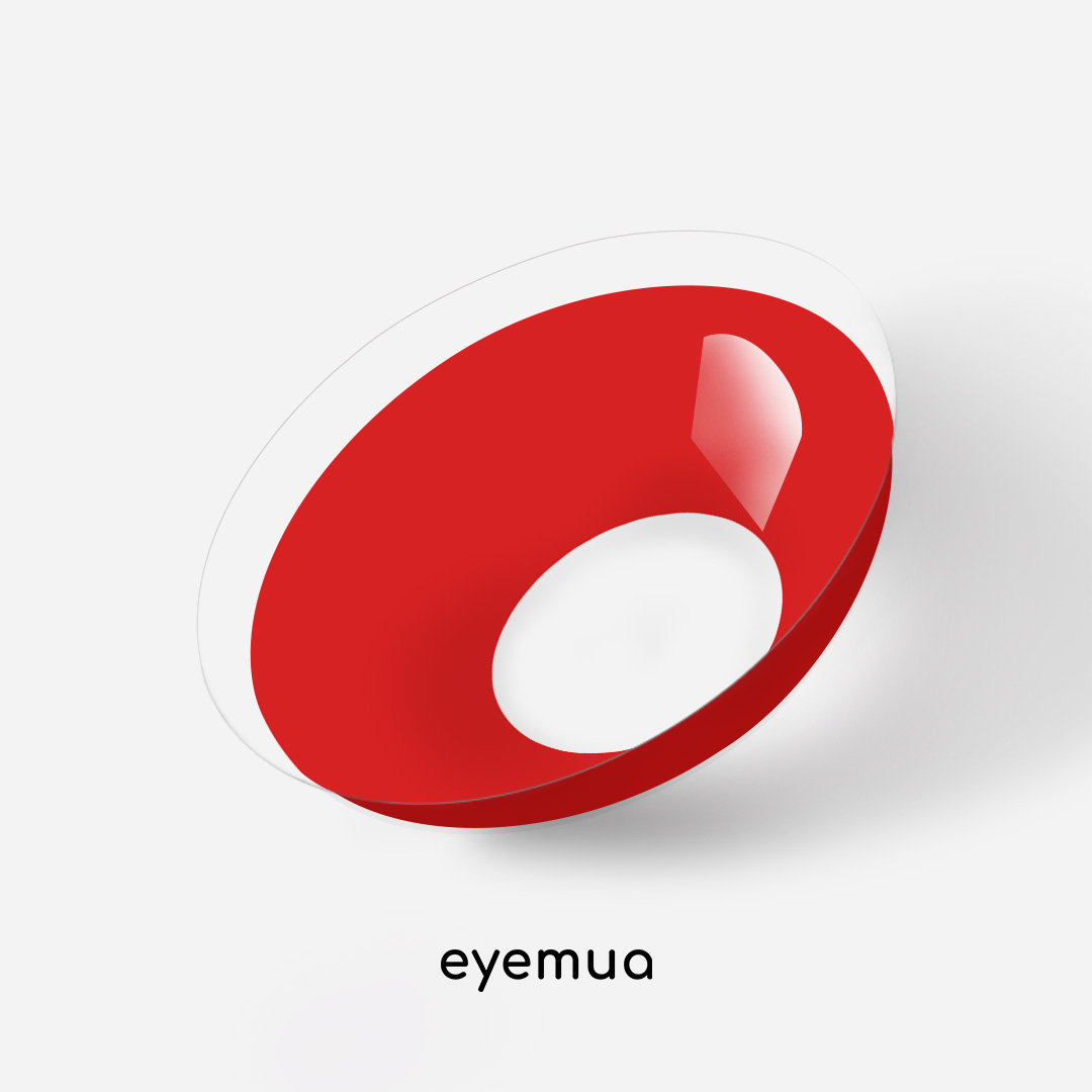 Eyemua Ruby Kiss 1-Day Lenses – Bold Red Cosplay Contacts