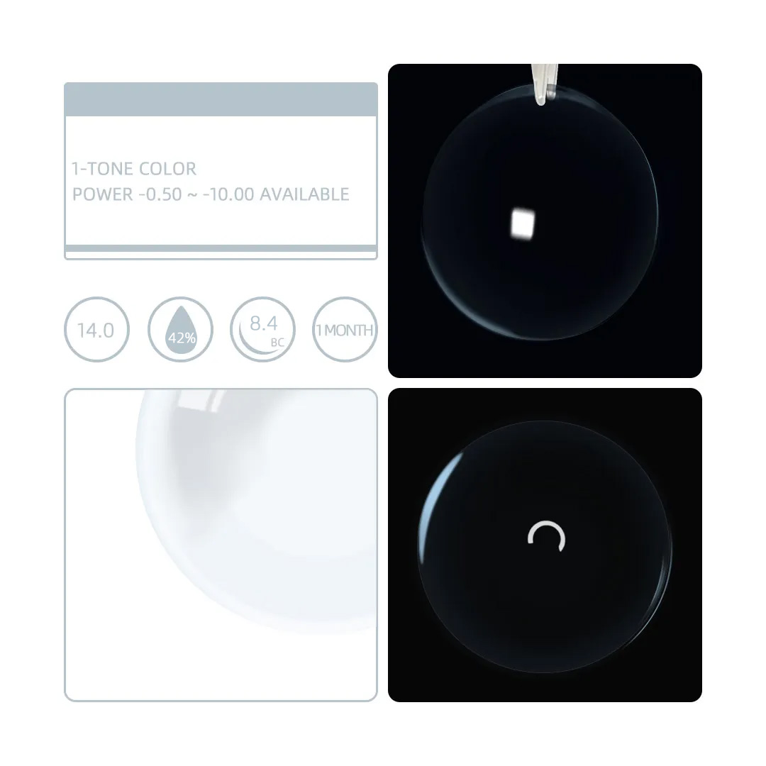 Monthly | Eyemua Clear Transparent Contacts