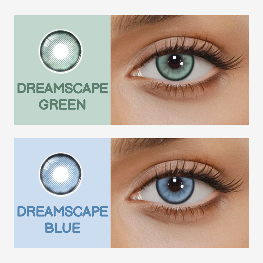 Eyemua Dreamscape Green Men Colored Contact Lenses