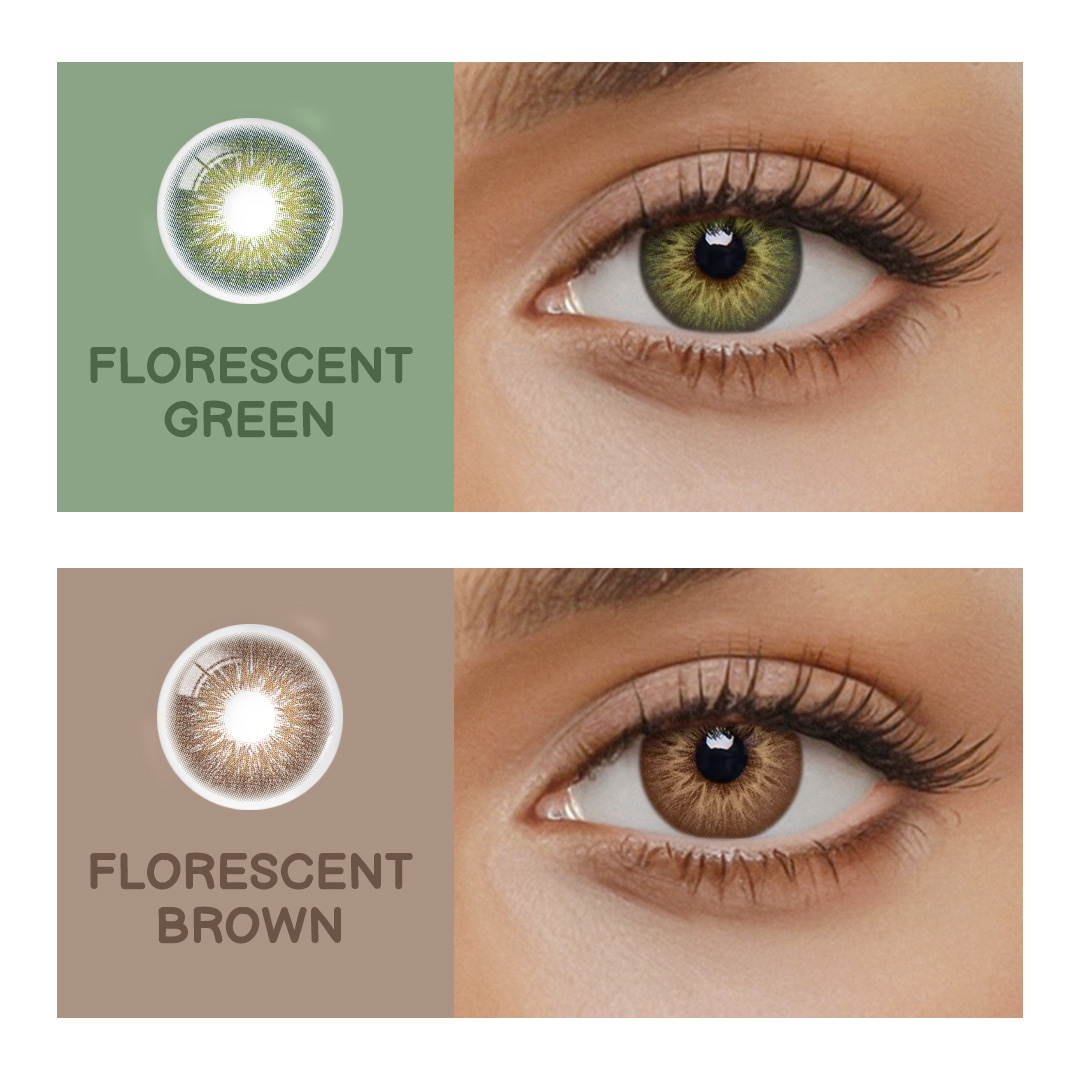 Eyemua Florescent Green – Natural Bright Green Contacts
