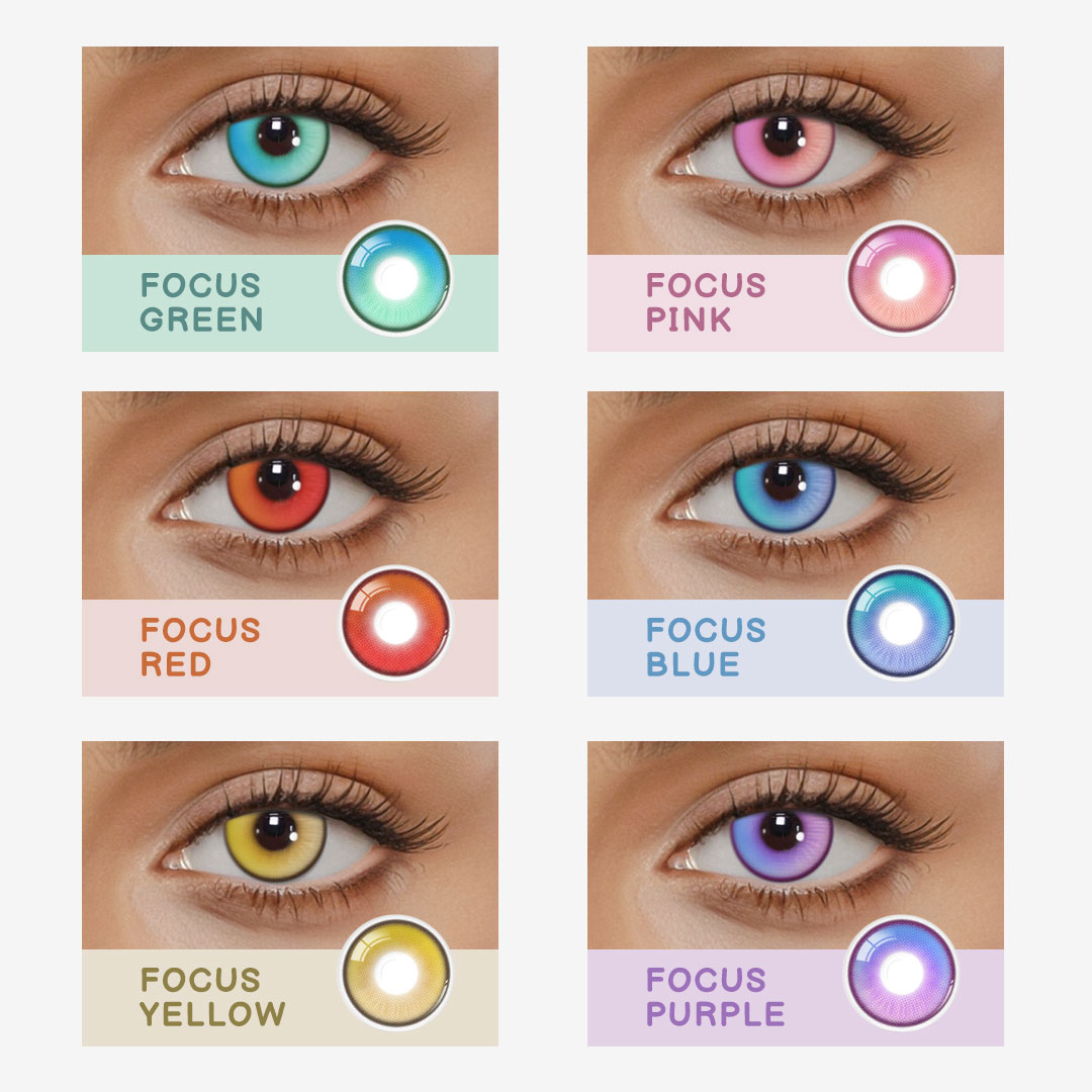 Eyemua Focus Yellow Men Colored Contact Lenses