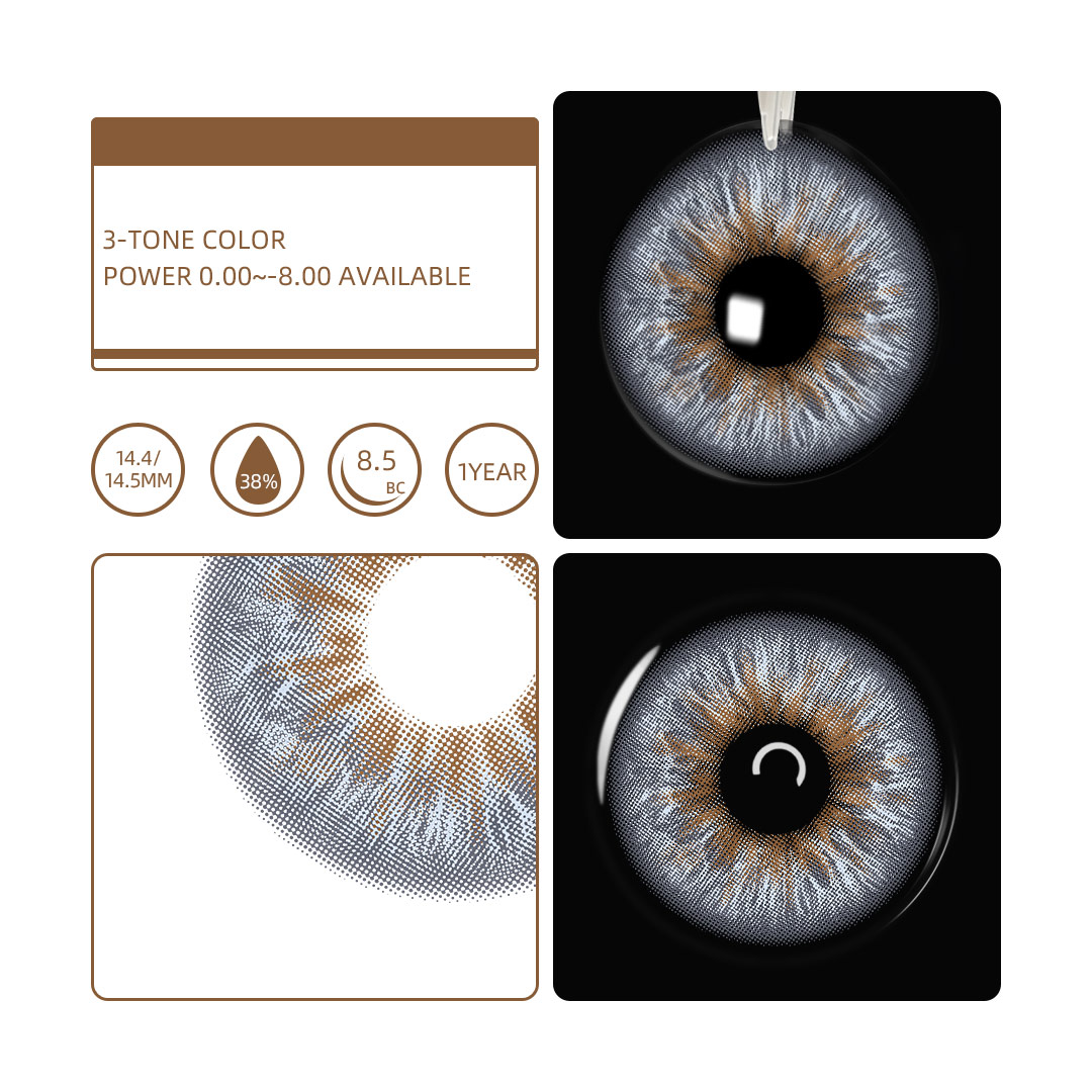 Eyemua Wolf Gray Colored Contacts