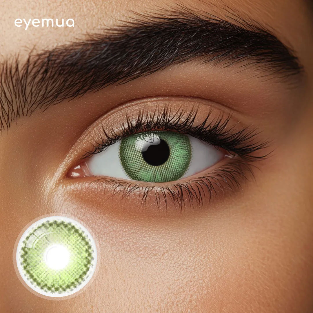 Eyemua Impression Bloom Green Men Colored Contact Lenses