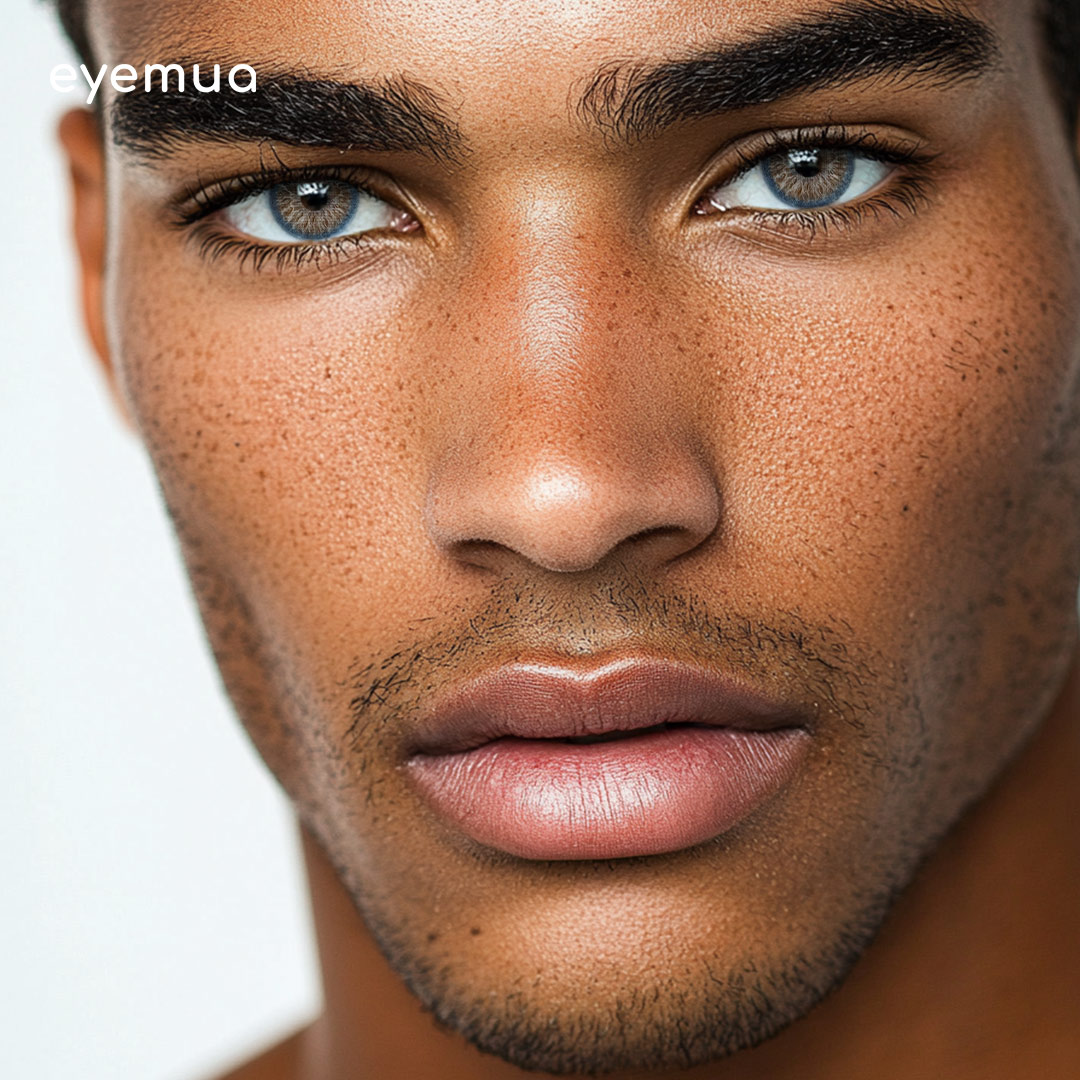 Eyemua Radiant Ring Blue Men Colored Contact Lenses