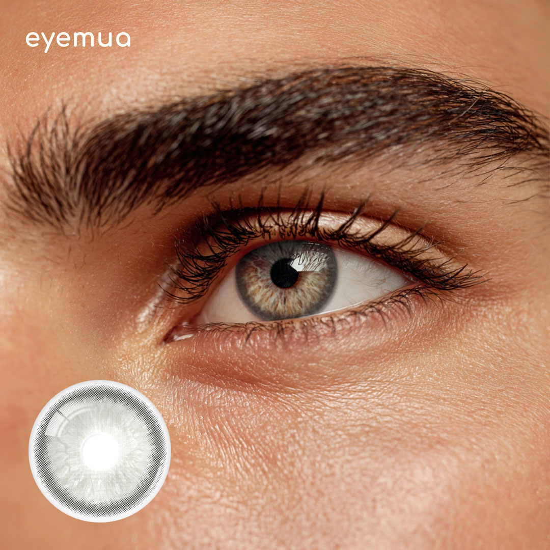 Eyemua Radiant Ring Grey Men Colored Contact Lenses