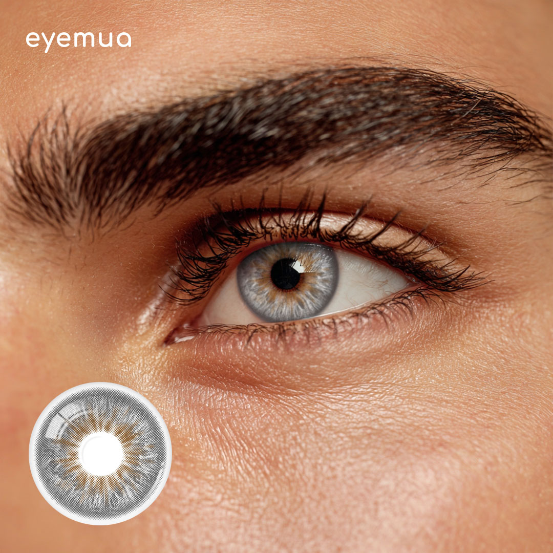 Eyemua Wolf Grey Men Colored Contact Lenses