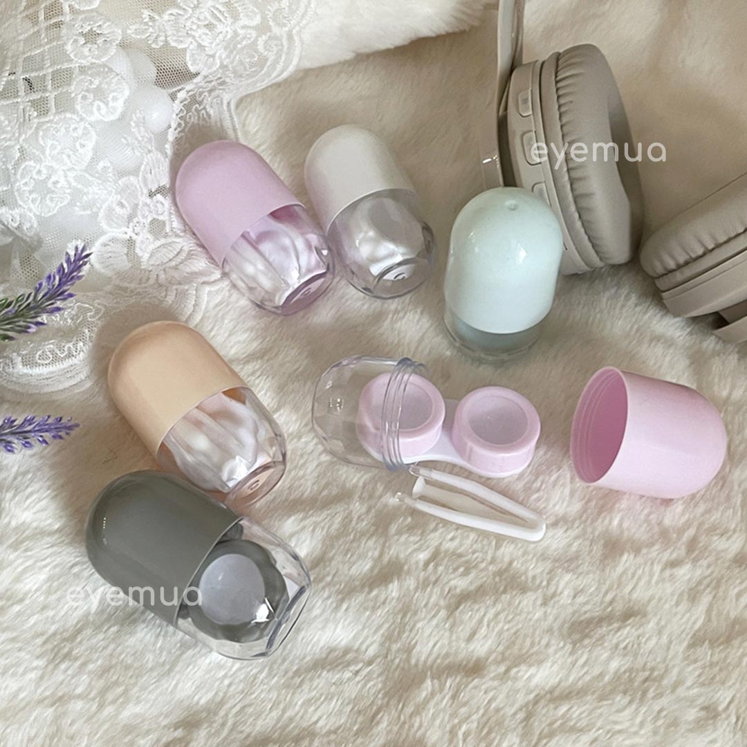 Eyemua Transparent Candy Capsule Lens Case