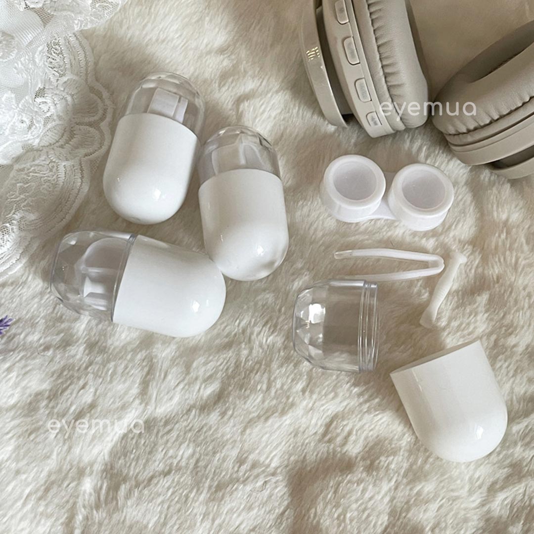 Eyemua Transparent Candy Capsule Lens Case