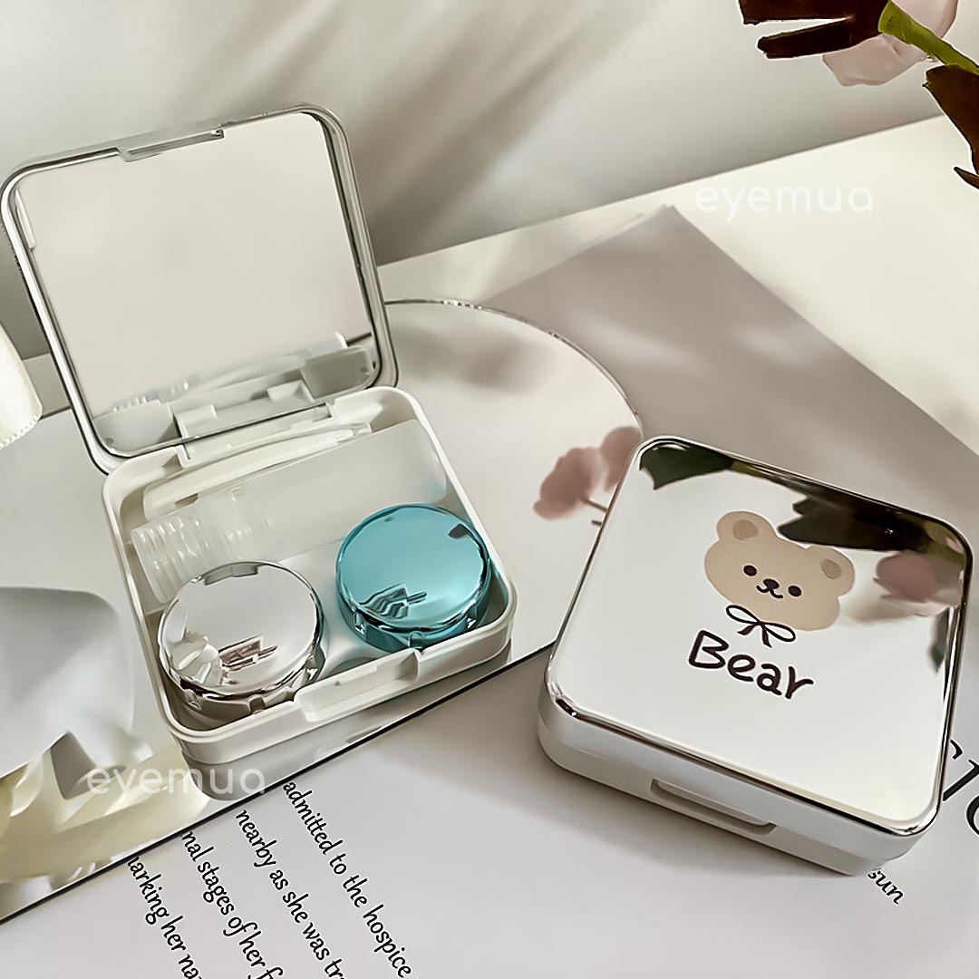 Eyemua Mirror Little Bear Lens Case