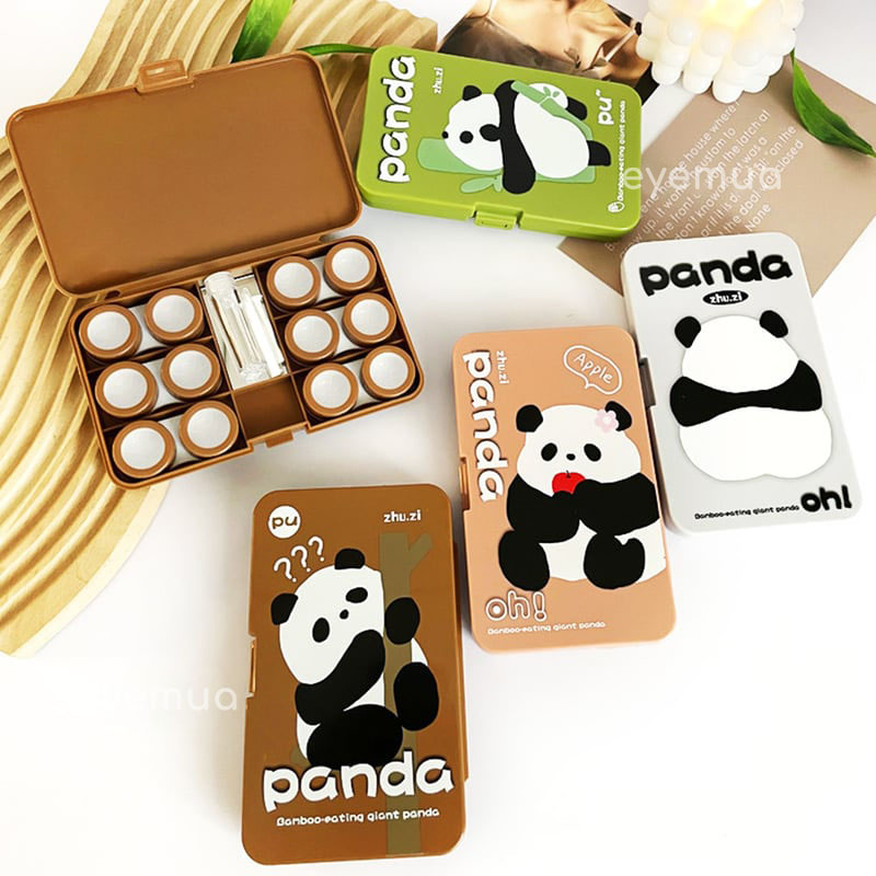 Eyemua Cute Panda 6-in-1 Lens Case