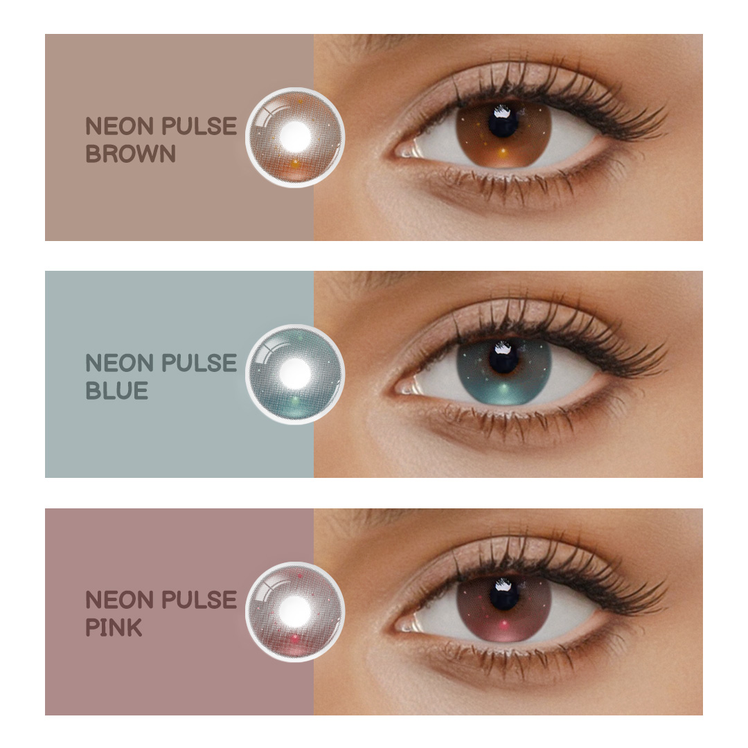 Eyemua Neon Pulse Pink Contact Lenses | 1 Yearly