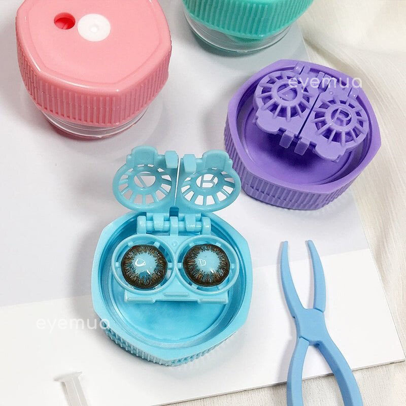 Eyemua Hexagon Contact Lenses Manual Washer Blue