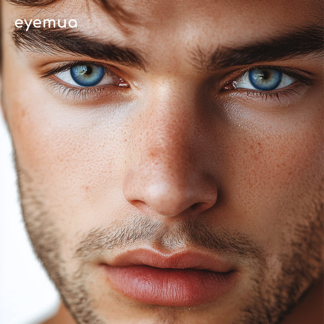 Eyemua Lagoon Blue Men Colored Contact Lenses