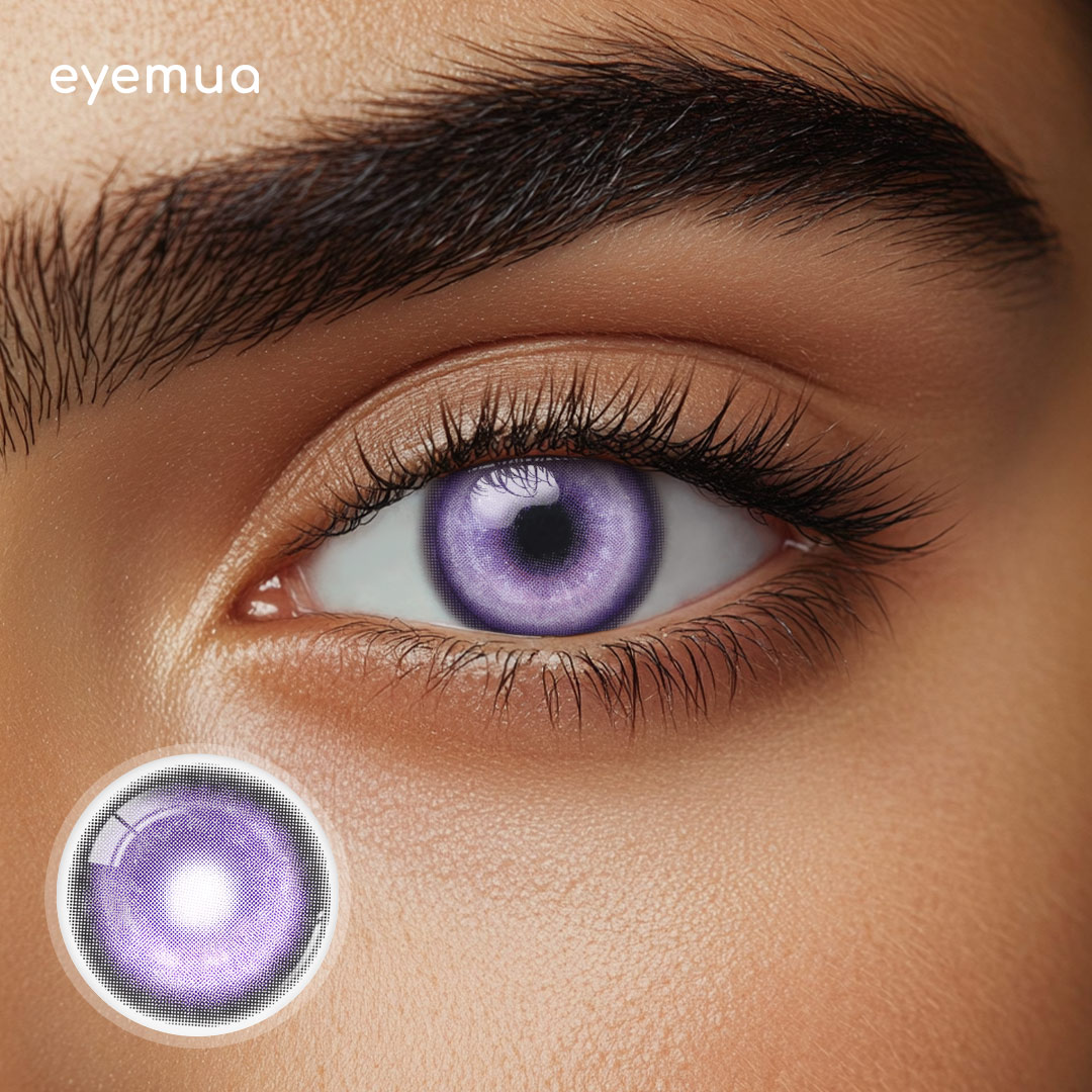 Eyemua Cosmic Veil Purple Men Colored Contact Lenses